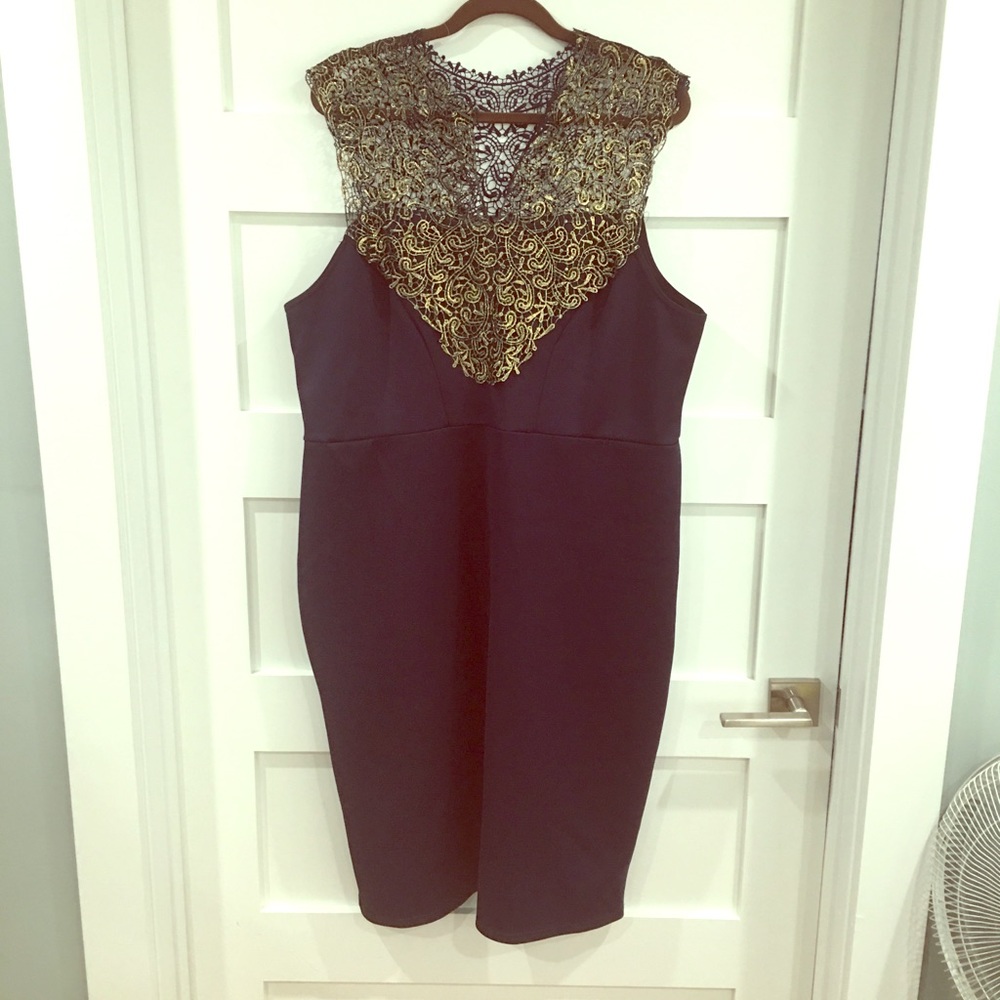 Blue and Gold Dress